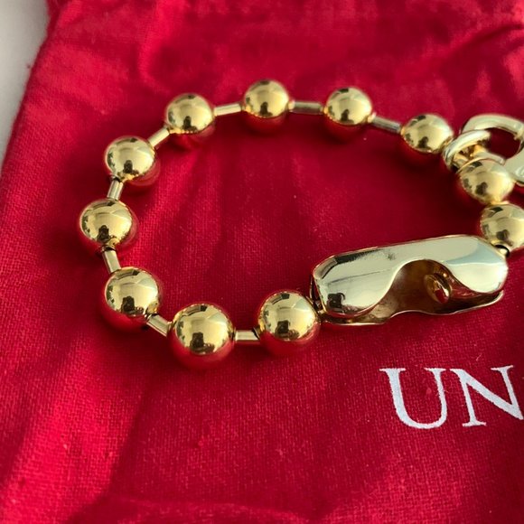 UNO de 50 SNOWFLAKE BRACELET gold Unisex padlock bracelet 18cm - Picture 3 of 8